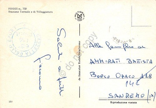 Cartolina Fiuggi Fonte Anticolana vedute animata (Frosinone) | Immagine Gallery 2