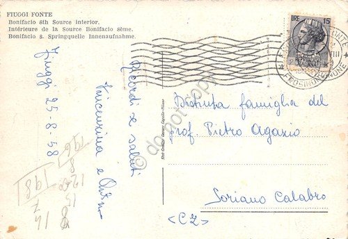 Cartolina Fiuggi Fonte Interno Fonte Bonifacio VIII animata 1958 | Immagine Gallery 2