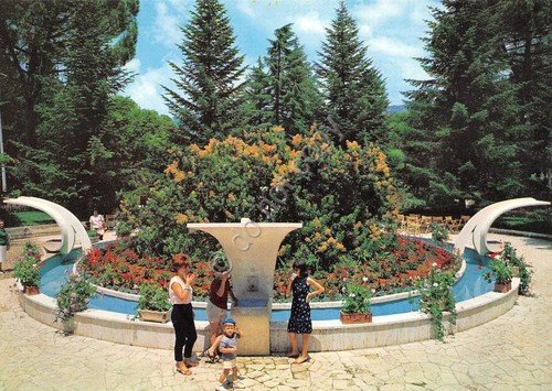 Cartolina Fiuggi Fonte Parco Fonti Anticolane Mescita animata (Frosinone) | Immagine principale