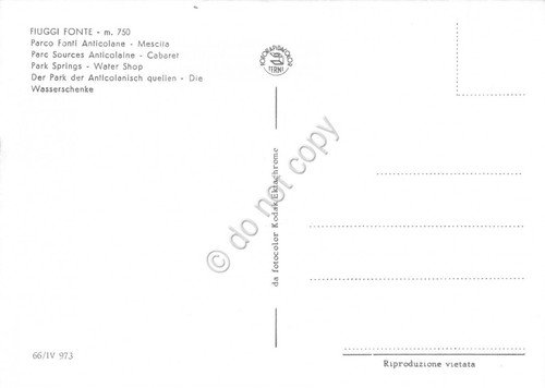 Cartolina Fiuggi Fonte Parco Fonti Anticolane Mescita animata (Frosinone)