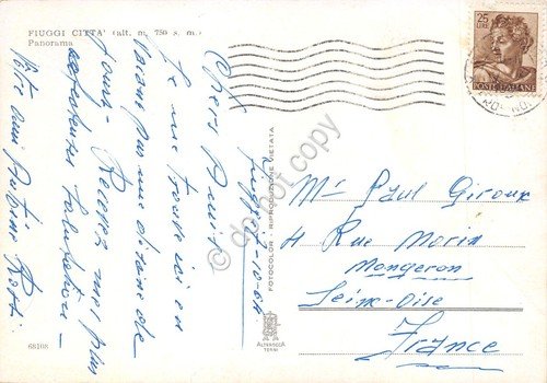 Cartolina Fiuggi panorama della città 1964 | Immagine Gallery 2