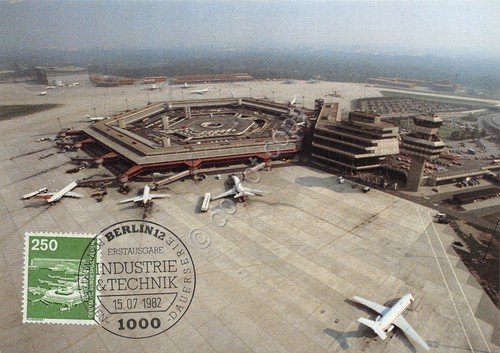 Cartolina Flughafen Dauerserie timbro filatelico 1982 | Immagine principale