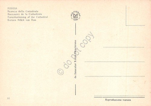 Cartolina Foggia Cattedrale scorcio anni '70 | Immagine Gallery 2