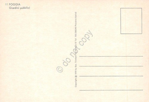 Cartolina Foggia Giardini Pubblici interno animata anni '70 | Immagine Gallery 2