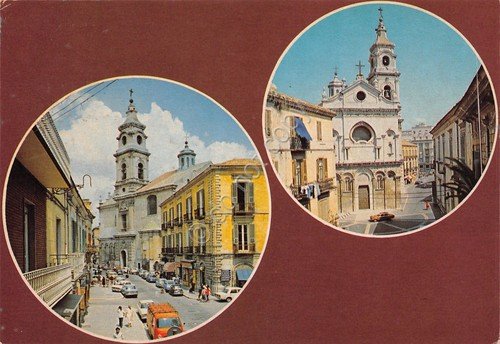Cartolina Foggia vedute varie Cattedrale auto animata anni '70
