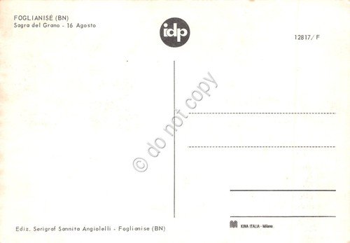 Cartolina Foglianise vedute varie paese animata Sagra del Grano anni …