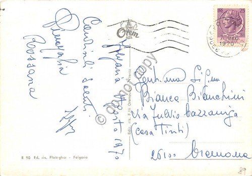 Cartolina Folgaria Panorama 1970