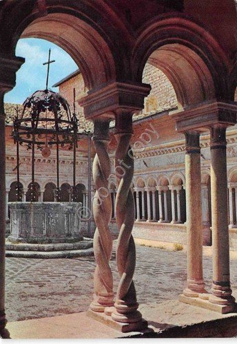 Cartolina Foligno Abbazia di Sassovivo Chiostro Romanico 1962 | Immagine principale