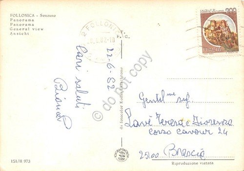 Cartolina Follonica Senzuno Panorama 1982 | Immagine Gallery 2