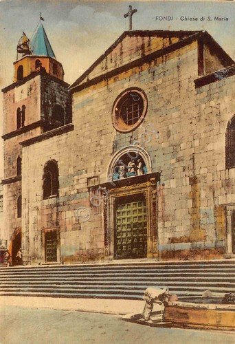 Cartolina Fondi Chiesa S. Maria colorata anni '80 | Immagine principale
