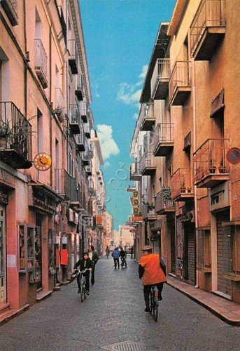 Cartolina Fondi Corso Appio Claudio animata Sip Bar case anni …