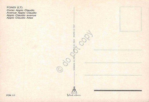 Cartolina Fondi Corso Appio Claudio animata Sip Bar case anni …