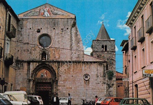 Cartolina Fondi S. Pietro Duomo negozi pasta anima auto anni … | Immagine principale