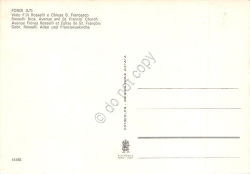 Cartolina Fondi Viale Rosselli animata auto anni '80 | Immagine Gallery 2