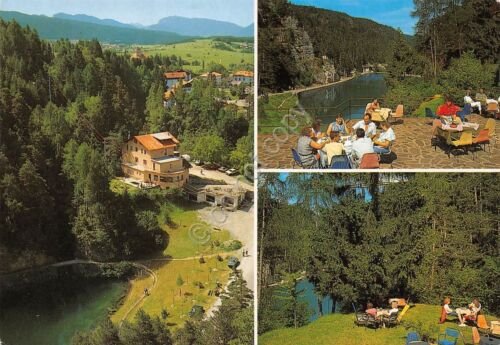 Cartolina Fondo Trento Albergo al Lago Smeraldo 1987 3 vedute …