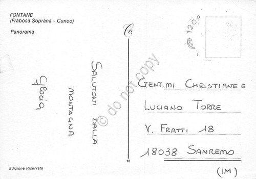 Cartolina Fontane Frabosa Soprana panorama | Immagine Gallery 2