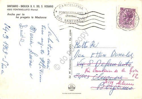 Cartolina Fontanellato vedute varie e interno chiesa 1969 | Immagine Gallery 2