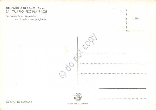 Cartolina Fontanelle di Boves Santuario Regina Pacis (Cuneo) | Immagine Gallery 2