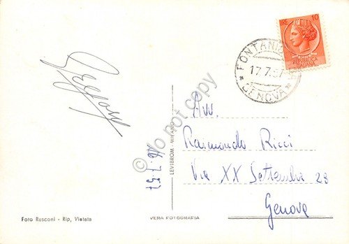 Cartolina Fontanigorda Albergo Roccabruna Ghiotto 1957