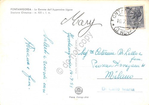 Cartolina Fontanigorda panorama 1959