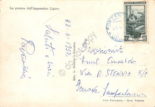 Cartolina Fontaningorda panorama 1952 | Immagine Gallery 2