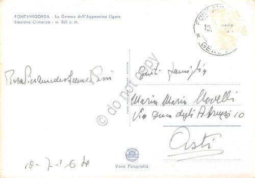 Cartolina Fontaningorda panorama 1964