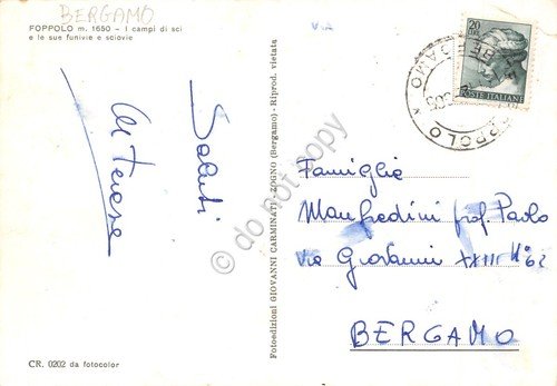 Cartolina Foppolo campi di sci funivie e sciovie con indicazioni … | Immagine Gallery 2