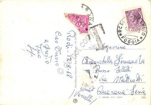 Cartolina Foresta Umbra vedute 1968 Tassata (Foggia) | Immagine Gallery 2