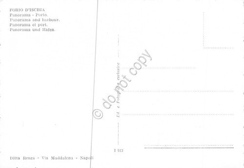 Cartolina Forio d'Ischia panorama e porto colorata | Immagine Gallery 2