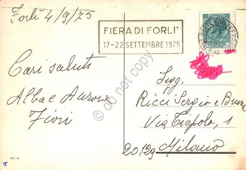 Cartolina Forlì vedute 1975 Timbro fiera di Forlì (Forl“) | Immagine Gallery 2
