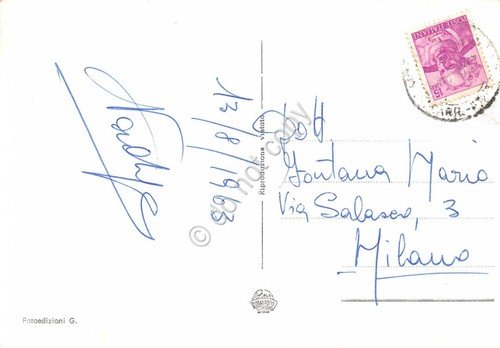 Cartolina Formazza Sabbione Lago artificiale semigelato 1963