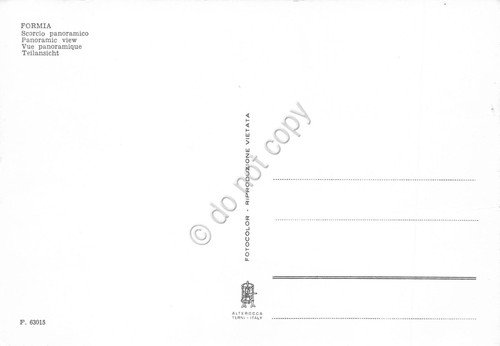 Cartolina Formia panorama parziale ferrovia spiagge case torre anni '80 | Immagine Gallery 2