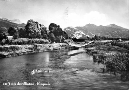 Cartolina Forte dei Marmi Cinquale animata rete 1962