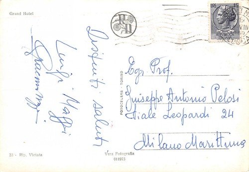 Cartolina Forte dei Marmi Grand Hotel 1960 | Immagine Gallery 2