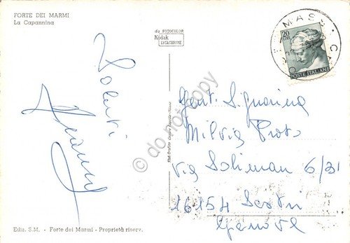 Cartolina Forte dei Marmi La Capannina anni '60