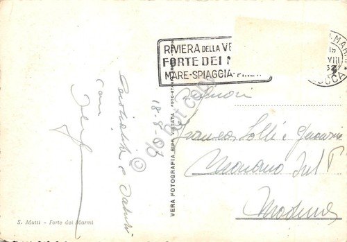 Cartolina Forte dei Marmi Lungomare 1951 | Immagine Gallery 2