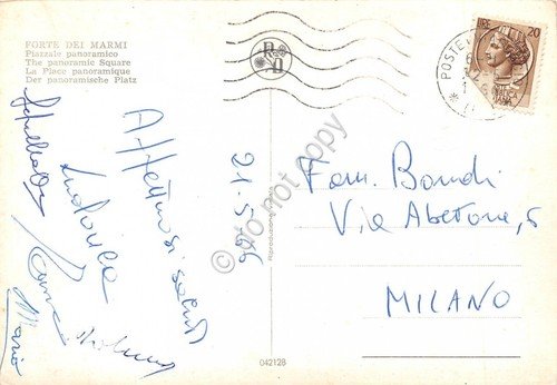 Cartolina Forte dei Marmi Piazzale panoramico animata 1966 | Immagine Gallery 2