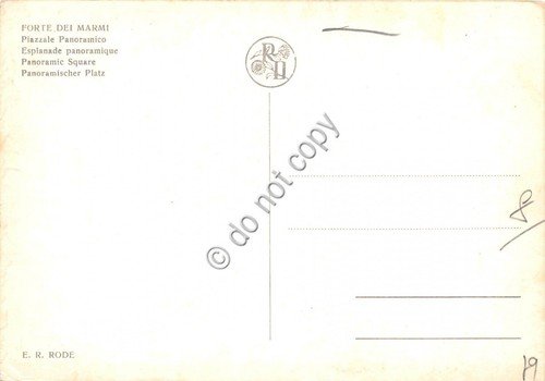 Cartolina Forte dei Marmi Piazzale Panoramico (Lucca)