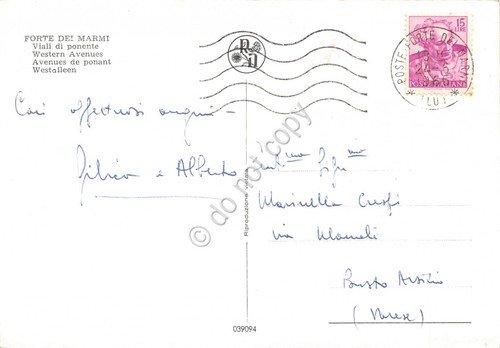 Cartolina Forte dei Marmi Viale di Ponente auto anni '60 … | Immagine Gallery 2