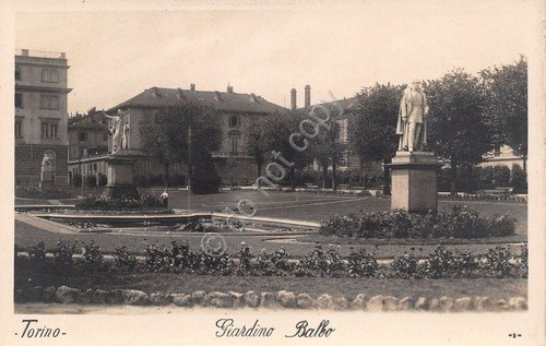 Cartolina fotografica Torino Giardino Balbo Ed.L. Ricci