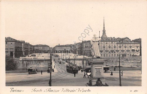 Cartolina fotografica Torino Ponte Piazza V. Veneto Ed.L. Ricci N.19 …