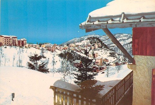 Cartolina Frabosa Soprana panorama parziale paese da tettoia neve anni … | Immagine principale