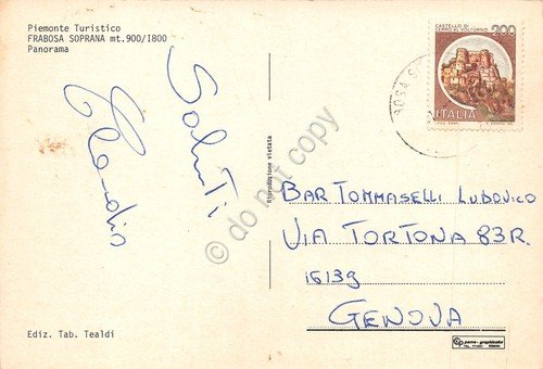 Cartolina Frabosa Soprana panorama parziale paese da tettoia neve anni … | Immagine Gallery 2