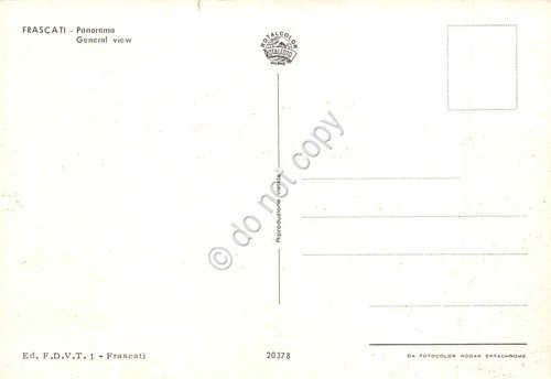 Cartolina Frascati panorama paese con case | Immagine Gallery 2