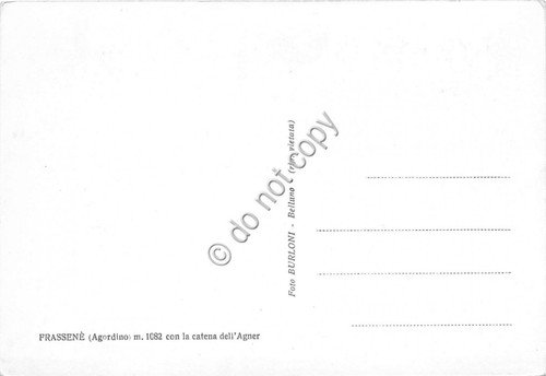 Cartolina Frassenè Agordino panorama Catena Agner | Immagine Gallery 2