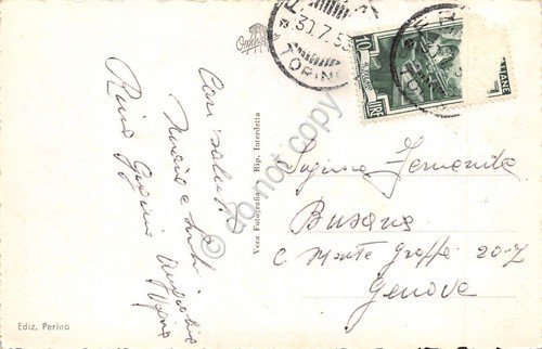 Cartolina Front Canavese Castello 1953