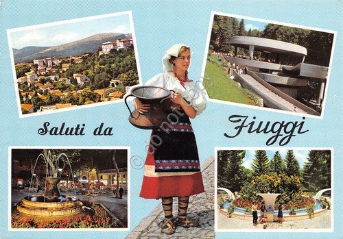 Cartolina Frosinone Fiuggi vedutine 1987