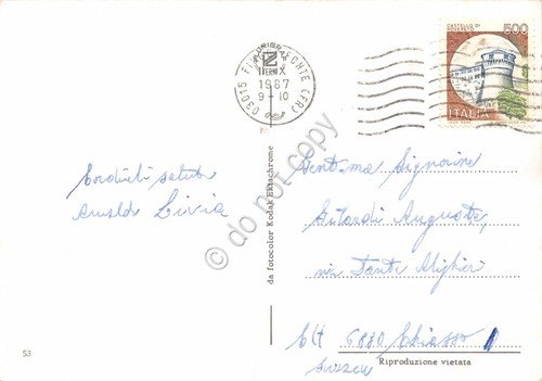 Cartolina Frosinone Fiuggi vedutine 1987