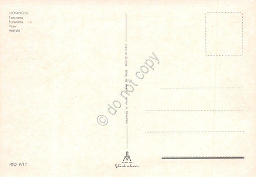 Cartolina Frosinone panorama città con strade case anni '70