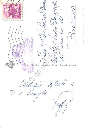 Cartolina Funivia Faloria Tondi M. Cristallo anni '60 (Belluno)